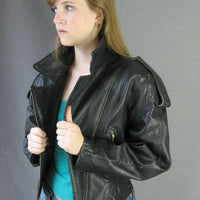 1980s vintage moto style jacket by North Beach Leather