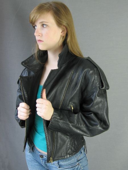 1980s vintage moto style jacket by North Beach Leather