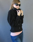 another view, 80s North Beach Leather cropped jacket