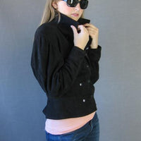 another view, 80s North Beach Leather cropped jacket