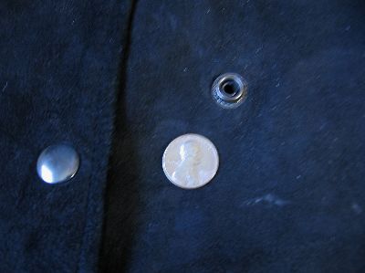 small scuff, on front of North Beach Leather jacket