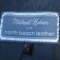 80s suede cropped jacket label, Michael Hoban for North Beach Leather