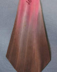 1940s vintage hand painted pink to brown ombre necktie