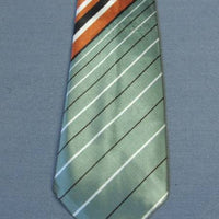 Men's Vintage 50s Neck Tie Ice Green Diagonal Striped VFG