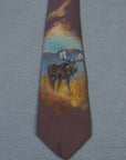 50s thin necktie, moose in nature