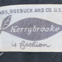50s 60s Full Skirt Women's Vintage Paisley Print Black Pink VFG Medium Sears Kerrybrooke