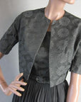 50s 60s brocade bolero jacket with dress