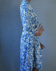 side view, paisley print jersey dress by Lane Bryant