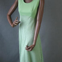 70s vintage mint green empire waist sleeveless maxidress