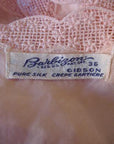 30s 40s matching bedjacket label Barbizon Gibson pure silk, crepe Gartiere