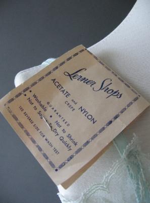 50s vintage slip Lerner Shops tag