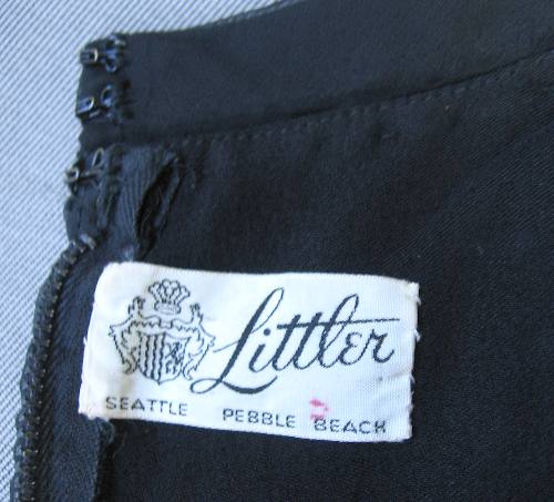 label of 60s cocktail dress: Littler Seattle Pebble Beach