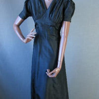 1930s vintage black evening gown