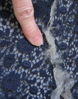 another view of deteriorated gossamer lining inside lace yoke