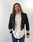 vintage short formal military jacket USN