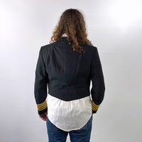 back view, USN cropped dress blues jacket