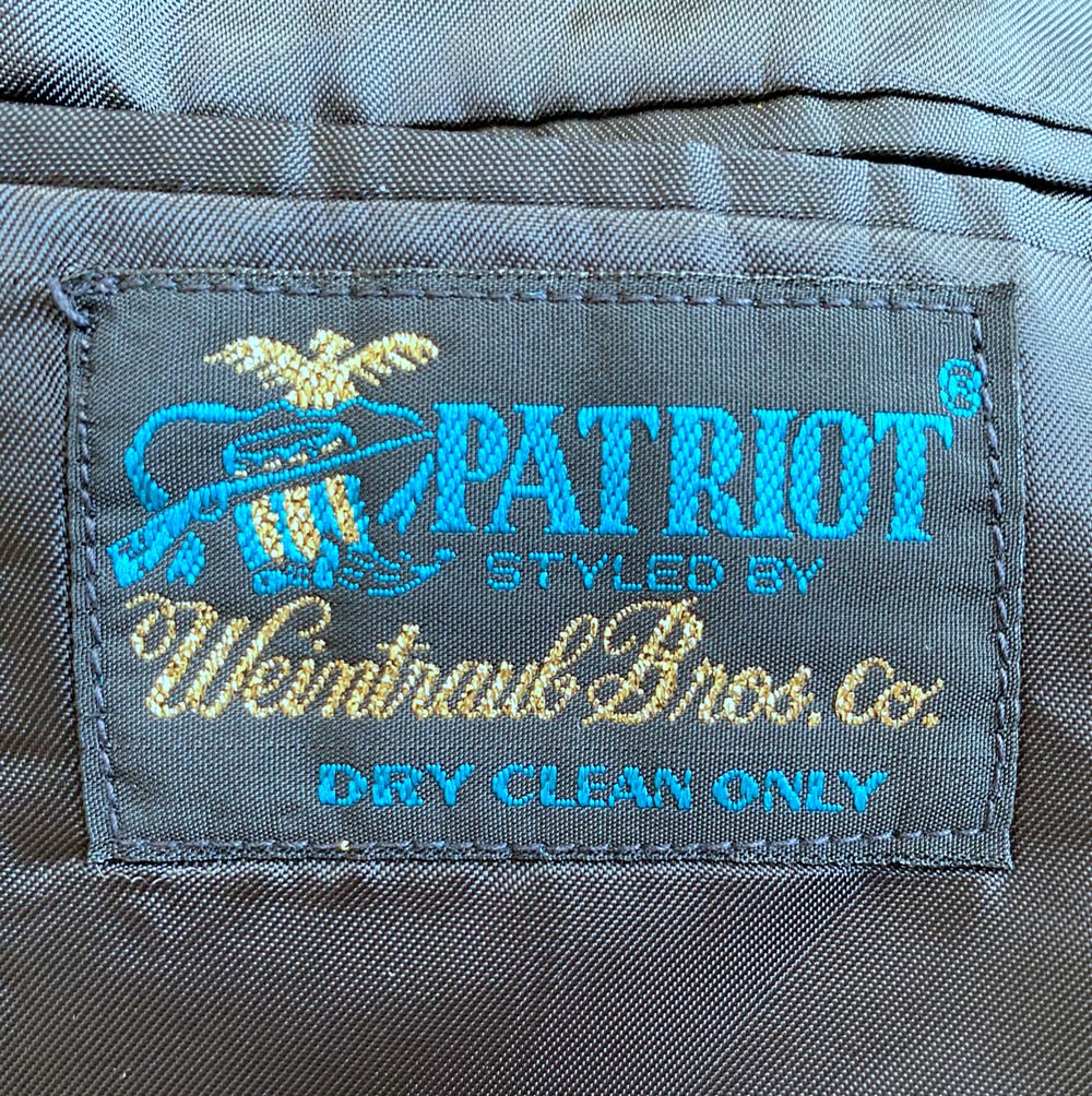 second USN jacket label, Patriot Styled by Weintraub Bros. Co.