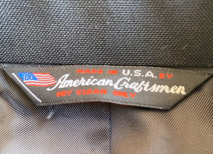 USN mess jacket label, American Craftsmen