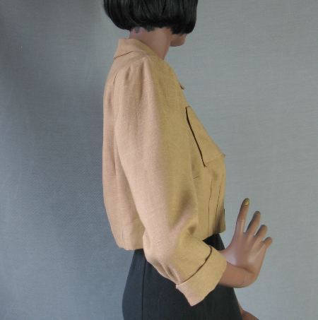 side view, cropped 50s women's jacket high quality