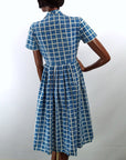 back view, 40s 50s cotton day dress