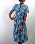 full view, 40s 50s housewife dress without belt