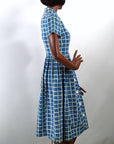 another side view, 40s 50s full skirt house dress