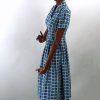 side view, 50s cotton day dress