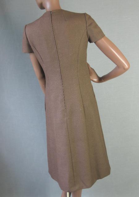 back view, 70s modest office dress