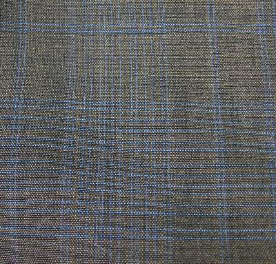 close up detail of plaid fabric, 60s vintage men's suit jacket