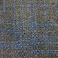 close up detail of plaid fabric, 60s vintage men's suit jacket
