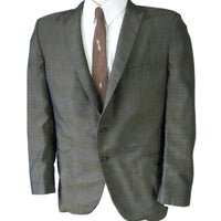 vintage 1960s men's suit jacket subtle plaid sharkskin