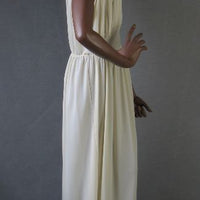 side view, floor length night gown 50s 60s