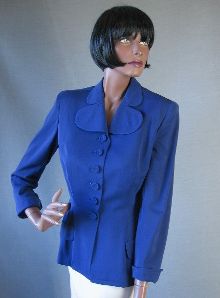1940s fit & flare women's designer suit jacket