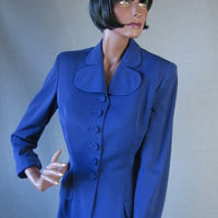 1940s fit & flare women's designer suit jacket