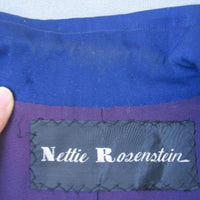 40s designer suit jacket lapel, Nettie Rosenstein