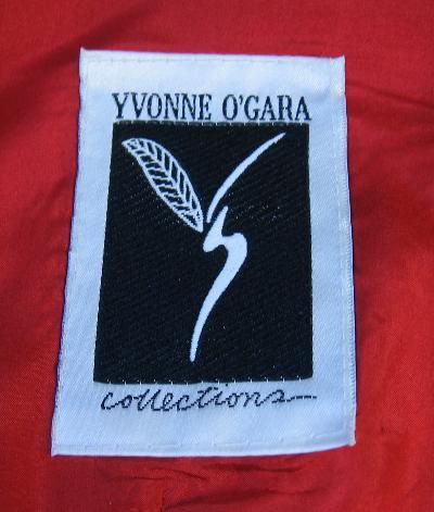 80s nothing matches jacket label, Yvonne O'Gara Collections