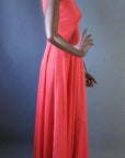 side view, 70s long dress without cape