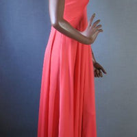 side view, 70s long dress without cape
