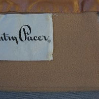 Country Pacer label for 60s 70s wool cape with faux wildcat trim