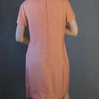 back view, 1960s shift style special occasion dress