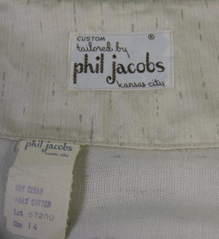 60s vintage Phil Jacobs shirt label Kansas City