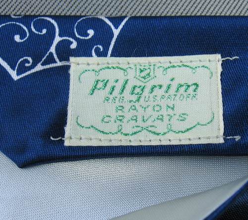 40s vibrant necktie label, Pilgrim Cravats