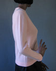 side view, pink pullover 1960s sweater cashmere blend