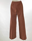 Vintage 70s Women's Pants Bell Bottom Accordian Pleated Plaid Small to Medium VFG Made in Italy