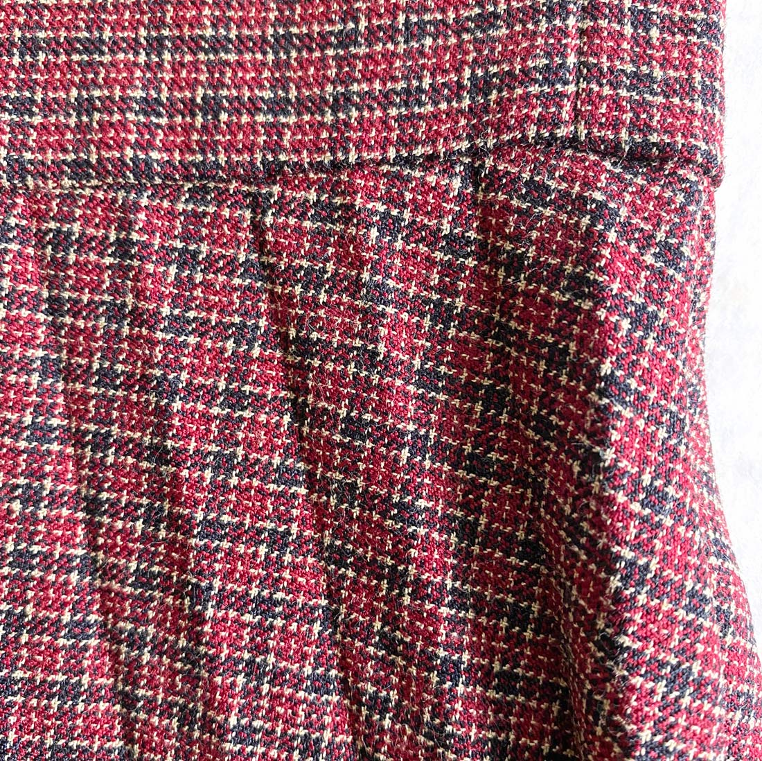 Vintage 70s Women&#39;s Pants Bell Bottom Accordian Pleated Plaid Small to Medium VFG Made in Italy