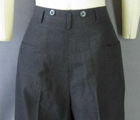 back close-in view 40s 50s men's pants