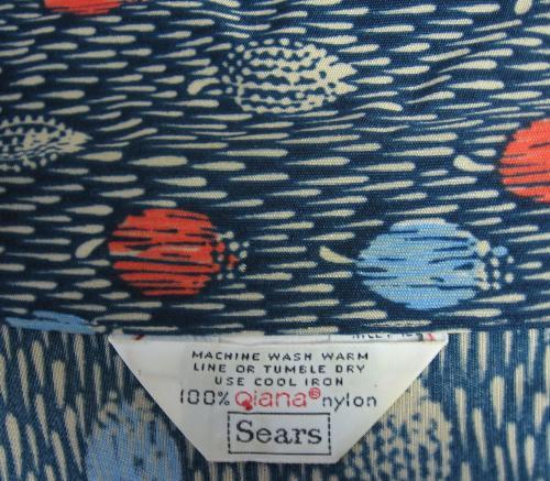 70s Qiana disco shirt label, Sears