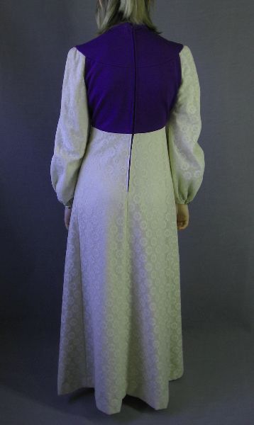 back view, purple and lace cottagecore dress