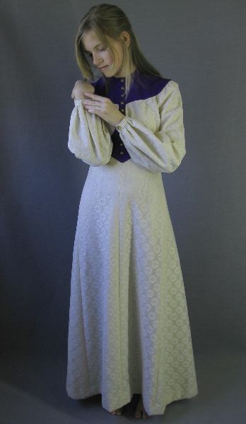 1970s vintage romantic hippie dress