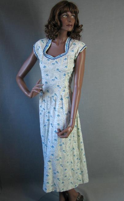 1950s vintage cotton day dress